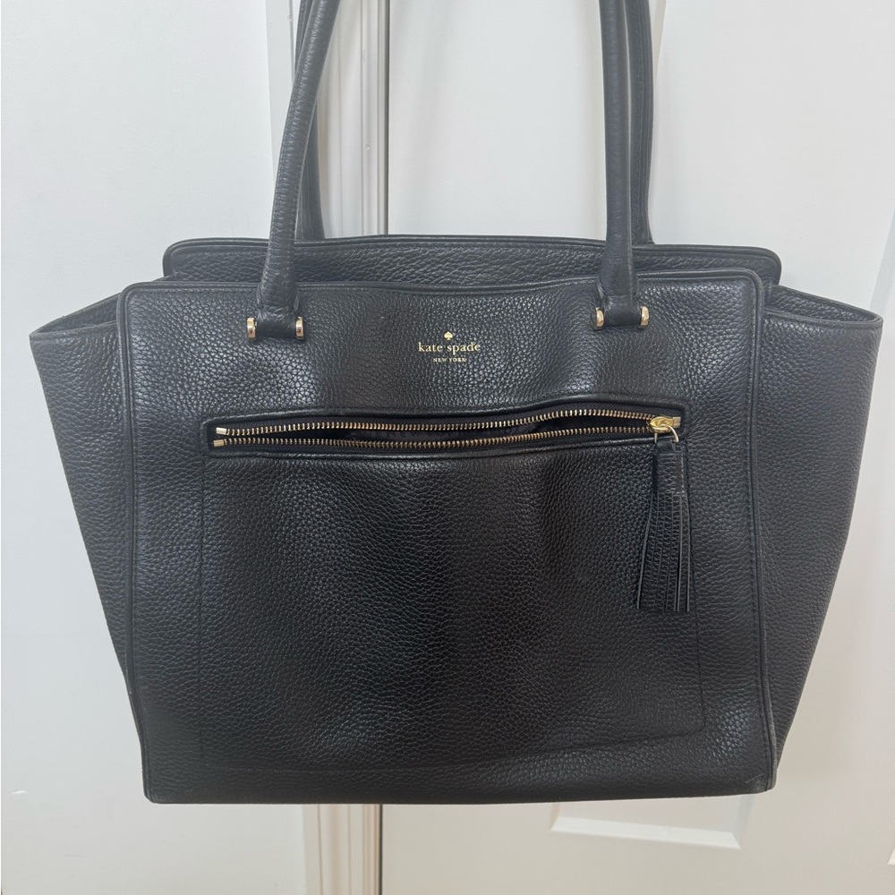Kate Spade Black Textured Tote